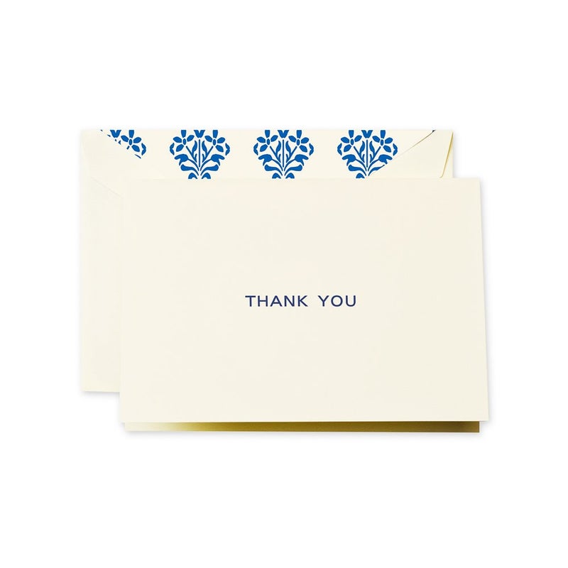 Crane & Co. Navy Block Text Thank You Note (CT1406)